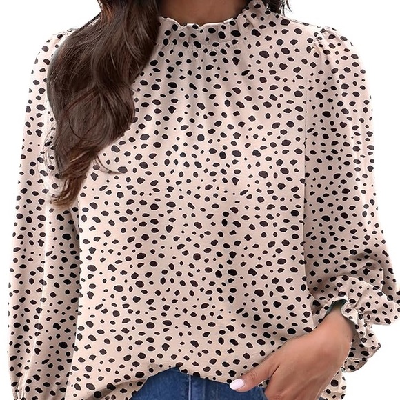 Women's Leopard printed blouse ruffled neckline size XXL - Picture 3 of 9